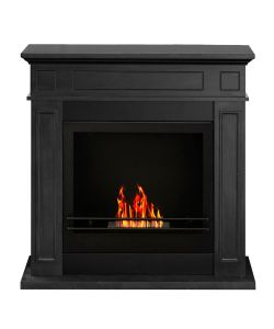 Divina Fire Camino a Bioetanolo Jefferson MDF Nero - 89,5x28x90,5 cm