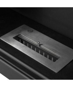 Divina Fire Camino a Bioetanolo Jefferson MDF Nero - 89,5x28x90,5 cm