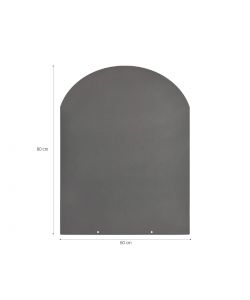 Divina Fire Pedana Salvapavimento per Stufe - Acciaio - 80x60 cm