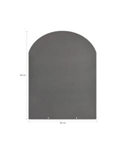 Divina Fire Pedana Salvapavimento per Stufe - Acciaio - 90x80 cm