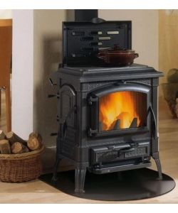 Pedana salvapavimento per stufe a legna e pellet in acciaio 100x90