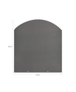 Divina Fire Pedana Salvapavimento per Stufe - Acciaio - 100x90 cm