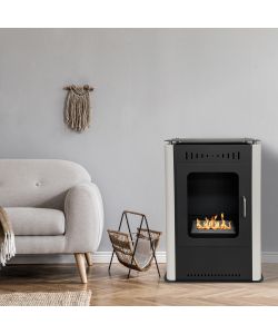 Divina Fire Stufa a Bioetanolo Asia - Acciaio e Vetro - 3,4 kW