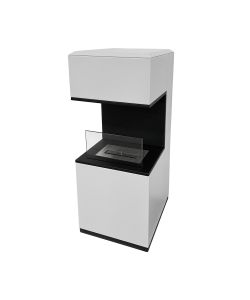 Divina Fire Camino a Bioetanolo Oslo - Acciaio Inox - Bianco - 3,2 kW