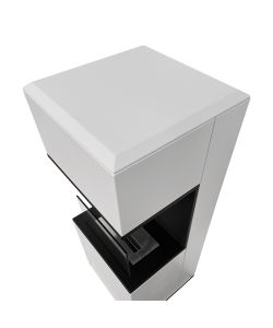 Divina Fire Camino a Bioetanolo Oslo - Acciaio Inox - Bianco - 3,2 kW