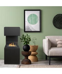 Divina Fire Camino a Bioetanolo Oslo - Acciaio - Nero - 3,2 kW