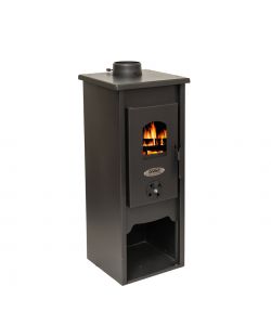 Divina Fire Stufa a Legna Irina - Acciaio - 6,1 kW - 33x33x85 cm