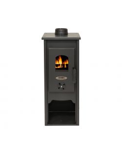 Divina Fire Stufa a Legna Irina - Acciaio - 6,1 kW - 33x33x85 cm