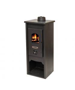 Divina Fire Stufa a Legna Irina - Acciaio - 6,1 kW - 33x33x85 cm