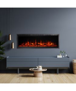 Divina Fire Camino Elettrico Parete o Incasso Chicago 1500W - 130 cm