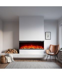 Divina Fire Camino Elettrico Inserto Boston 3 Lati 1500W - 102x20x44cm