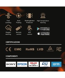 Divina Fire Bruciatore Inserto Bioetanolo Smart con Telecomando - 70cm