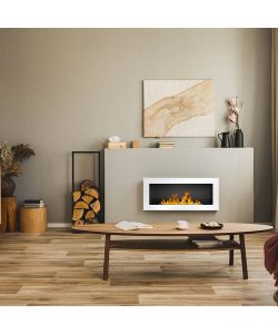 Divina Fire Camino a Bioetanolo Lucca Nero L90xP12xH40 cm Ecologico