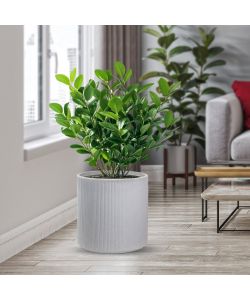 Divina Garden Vaso Cilindrico Modigliani in Resina Beige D.36x35 cm