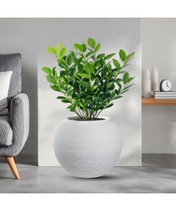 Divina Garden Vaso a Sfera Botticelli in Resina Bianco d.40x33 cm