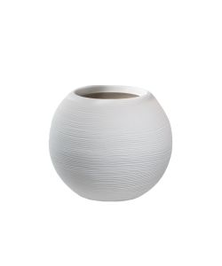 Divina Garden Vaso a Sfera Botticelli in Resina Bianco d.40x33 cm