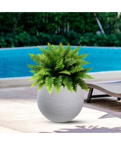 Divina Garden Vaso a Sfera Botticelli in Resina Beige d.40x33 cm