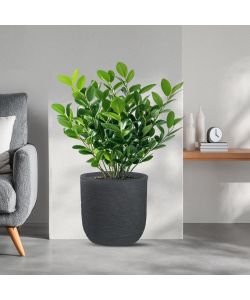 Divina Garden Vaso Cilindrico Raffaello in Resina Antracite d.35x34 cm