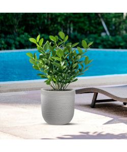 Divina Garden Vaso Cilindrico Raffaello in Resina Beige d.35x34 cm