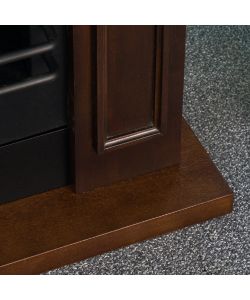 Divina Fire Camino Elettrico Jefferson MDF Noce 1800W - 89,5x28x90cm