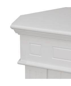 Divina Fire Camino Elettrico Angolare Ford Bianco 1800W - 110x63x102cm