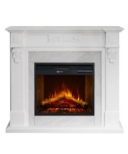 Divina Fire Camino Elettrico Truman MDF Bianco Marmo 1800W 121xH108cm