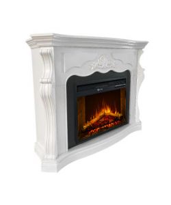 Divina Fire Camino Elettrico Parigi MDF Bianco Elegante 1800W - H100cm