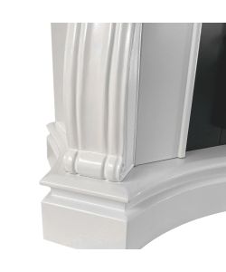 Divina Fire Camino Elettrico Parigi MDF Bianco Elegante 1800W - H100cm