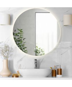 Divina Home Specchio da Bagno Luna Rotondo Retroilluminato d.80 cm
