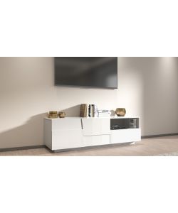 Porta TV Lowboard 150 Pongo Bianco Laccato