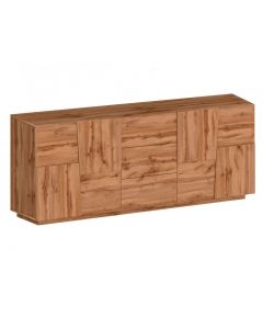 Web Furniture Credenza Pongo Sideboard 220 Rovere Wotan - 220x44x86 cm - Arredo moderno