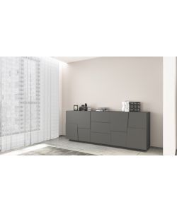 Web Furniture Credenza Pongo Sideboard 220 Antracite Opaco 220x44x86 cm