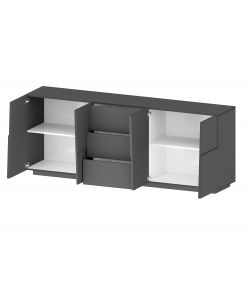Web Furniture Credenza Pongo Sideboard 220 Antracite Opaco 220x44x86 cm