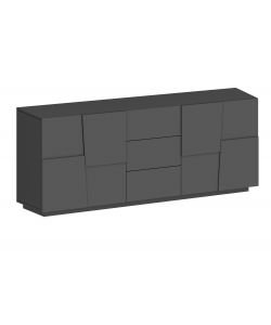 Web Furniture Credenza Pongo Sideboard 220 Antracite Opaco 220x44x86 cm