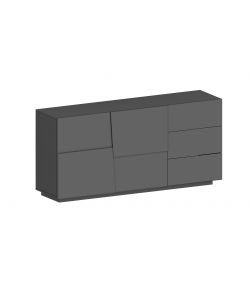 Web Furniture Madia Pongo Sideboard 180 Antracite Opaco - 180x44x86