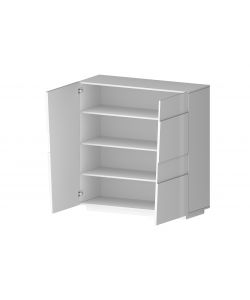 Web Furniture Credenza Pongo Highboard 120 Bianco Laccato - 120x44x126