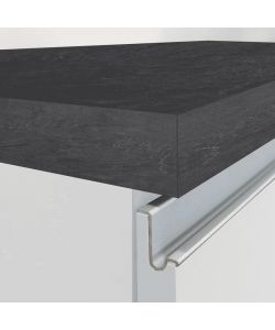 Web Furniture Cucina moderna lineare 256 cm componibile Bianco - Grigio