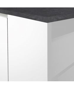 Isola Credenza Moderna Bianco Laccato Lucido - 155x90x90 cm