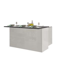Isola Credenza Moderna Bianco Laccato Lucido - 155x90x90 cm