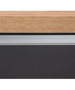 Isola Credenza Moderna Antracite/Rovere Wotan - 155x90x90 cm