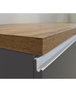Isola Credenza Moderna Antracite/Rovere Wotan - 155x90x90 cm