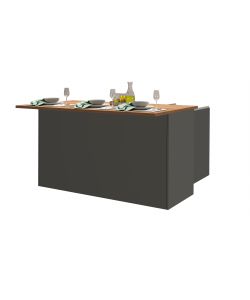 Isola Credenza Moderna Antracite/Rovere Wotan - 155x90x90 cm