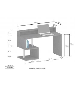 Scrivania 140 Wotan Con Sopralzo