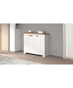 Scarpiera 3 Ante Bianco Rovere Wotan