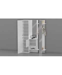 Web Furniture Armadio Multiuso Kompact 3 Pezzi Bianco Lucido 140x35x191