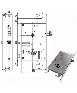 Serratura Infilare Ferro Triplice 898V6 Mottura