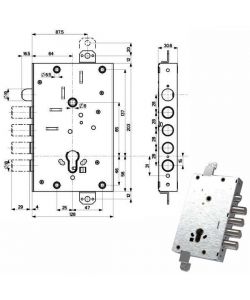 Serratura Sicura Triplice Int 28 82515 Mottura