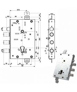 Serratura Sicura Triplice Int 37 82515 Mottura