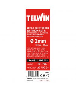 Telwin Elettrodi Rutili Saldatura Grigio 2 mm 15 Pezzi 300 mm