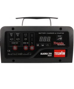 Telwin Caricabatterie Alaska 210 Start 12/24V Nero con Display Digitale